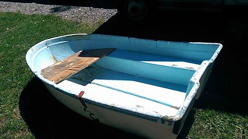 Got a little boat from my brother and carted it up to our property.
