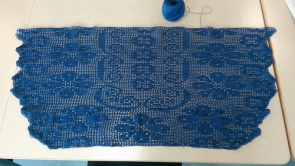 Made it well past half-way on the lace tablerunner.
