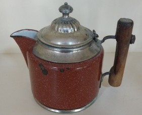 Received this gift from my mother - the coffee pot my great-grandparents brought to their BC homestead in the late 1800s.
